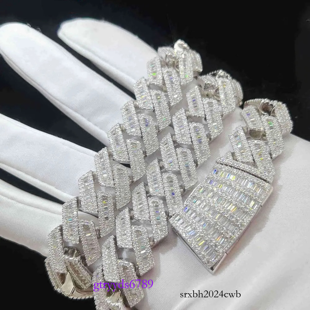 dia chains for men moissanite necklace designer Customization Cuban Full Iced Out Hiphop Chain Pass The Dia Test ice out cuban k chain