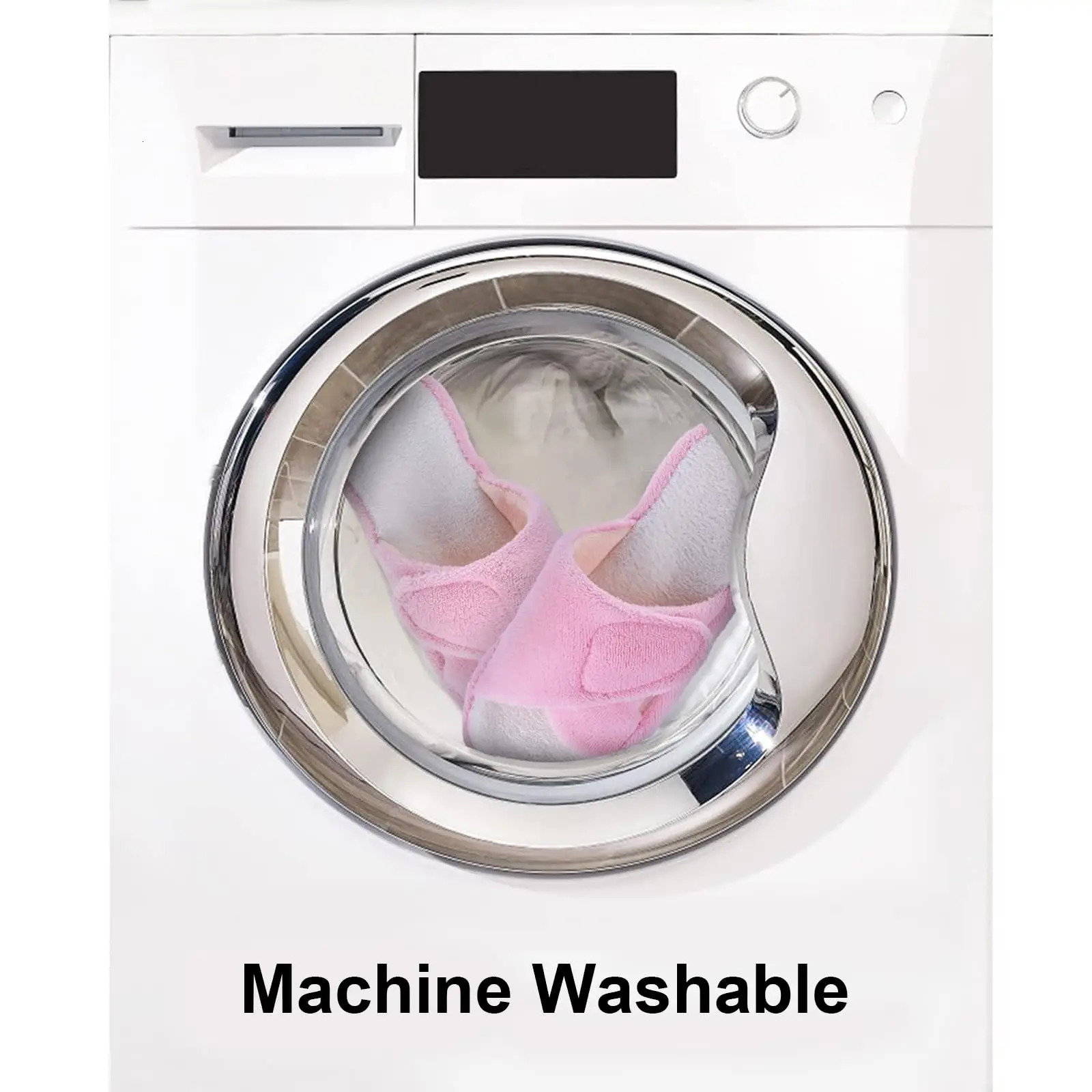 Shevalues Open Toe Cotton Slippers For Women Indoor Fuzzy House Slides With Adjustable Strap Home Nonslip Flat Cotton Slippers 241115