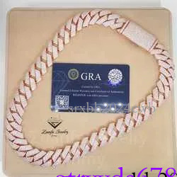 necklace moissanite chain Ready to Ship 18mm 4row Vvs1 Moissanite Gra Certififcates Customized Name Lock Iced Out Miami Cuban k