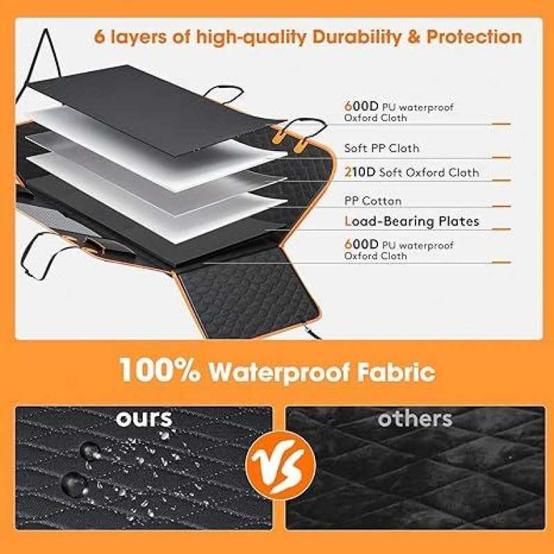 Dog Car Seat Covers Dog rear seat extender hard bottom dog car seat cover waterproof pet car rear seat cover folding z241115