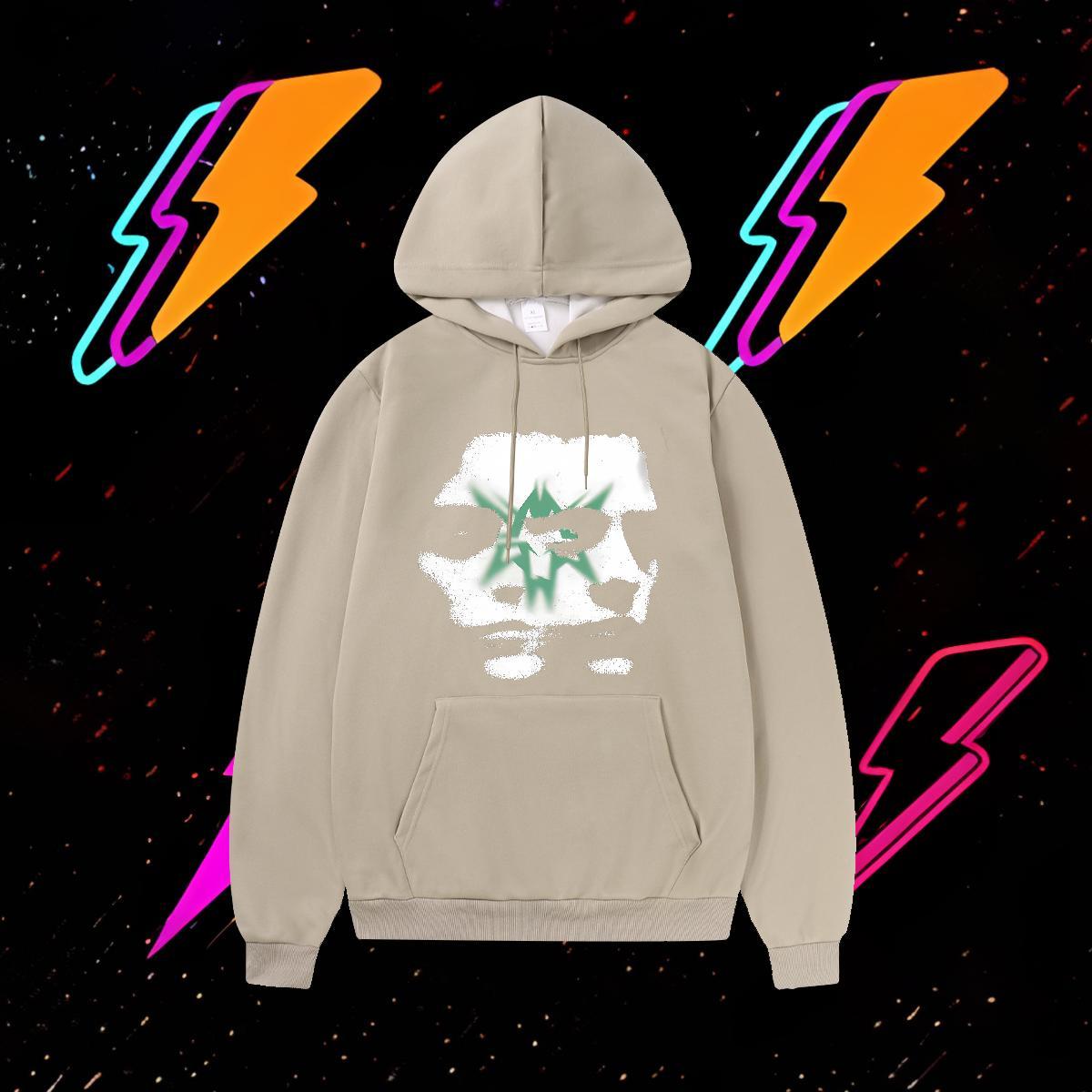 Stylist Hoodie For Man Hooded Collar Breathable Cool Design Men Clothes Hoodie Custom Cartoon Tops Hoody Hip Hop Thick Fleece