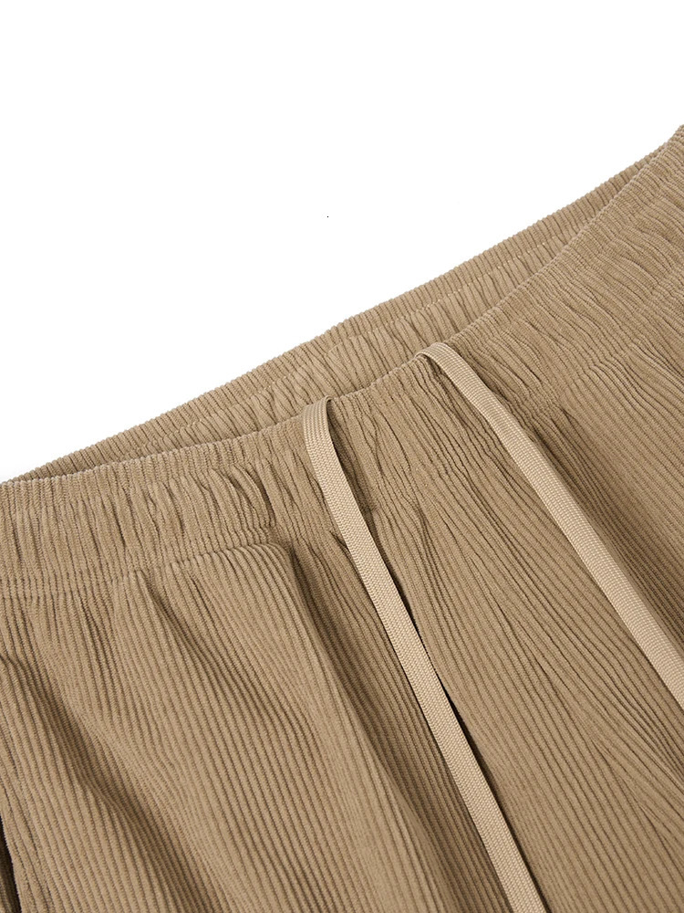 Autumn Loose Warm Wool Lined Corduroy Fabric Casual Pants Mens Plus Size Trouser 241115