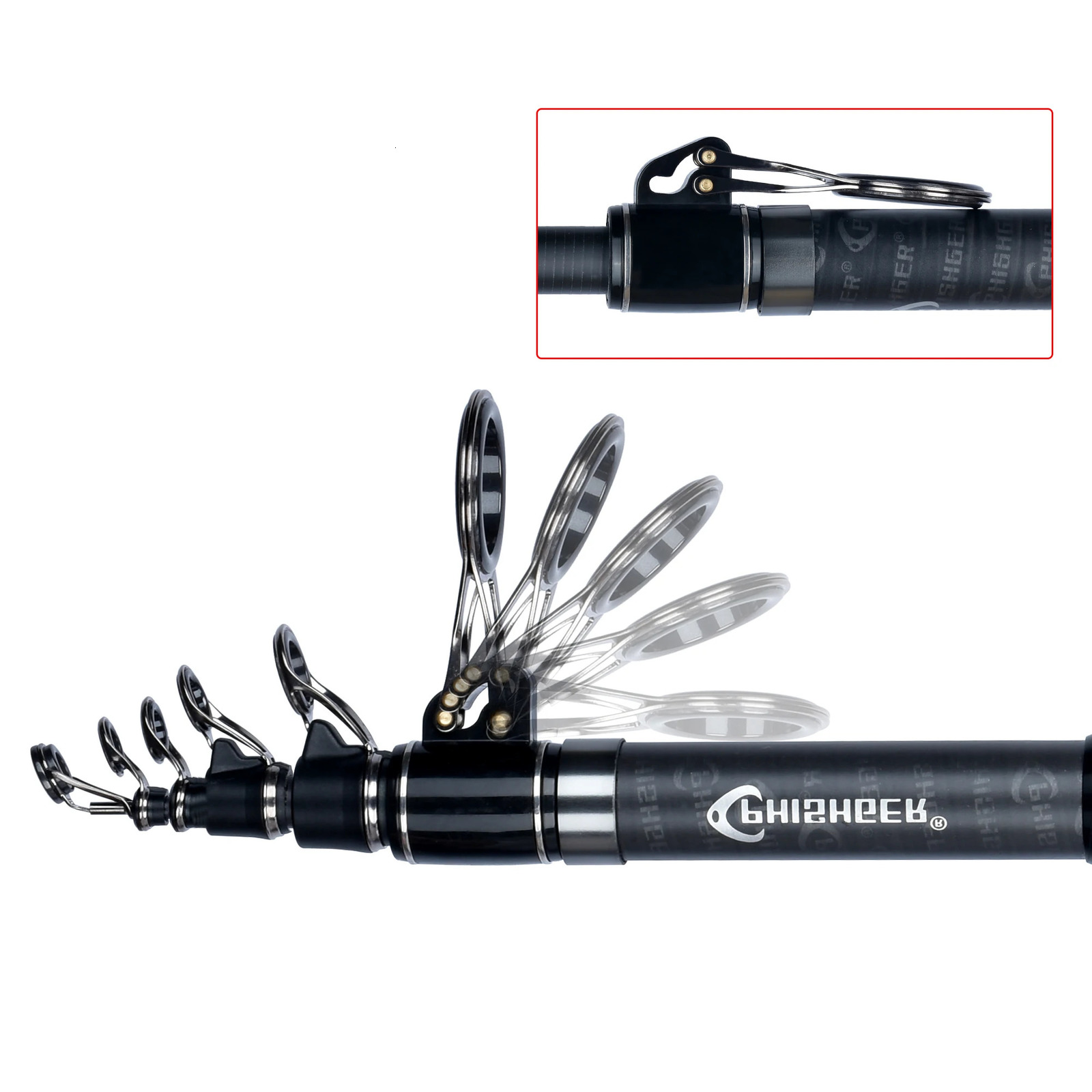 PHISHGER Telescopic Surf Spinning Rod 364245505 Power80150g 30T Carbon Travel Surfcasting Shore Casting Fishing Pole 241115