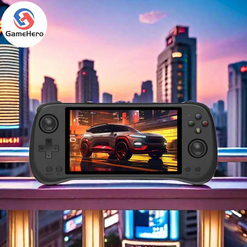 Portable Game Players POWKIDDY X55 5.5 INCH 1280*720 IPS Screen RK3566 Handheld Game Console Open-Source Retro Gaming Console Childrens gifts Q241115