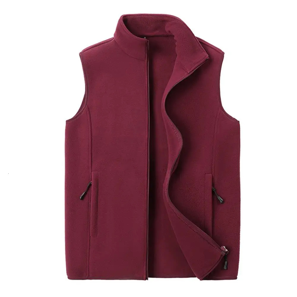 Autumn Fashion Plus Size Male Warm Waistcoat Fleece Vest Mens Lamb Cashmere Sleeveless Coat Men Clothing Winter 241115