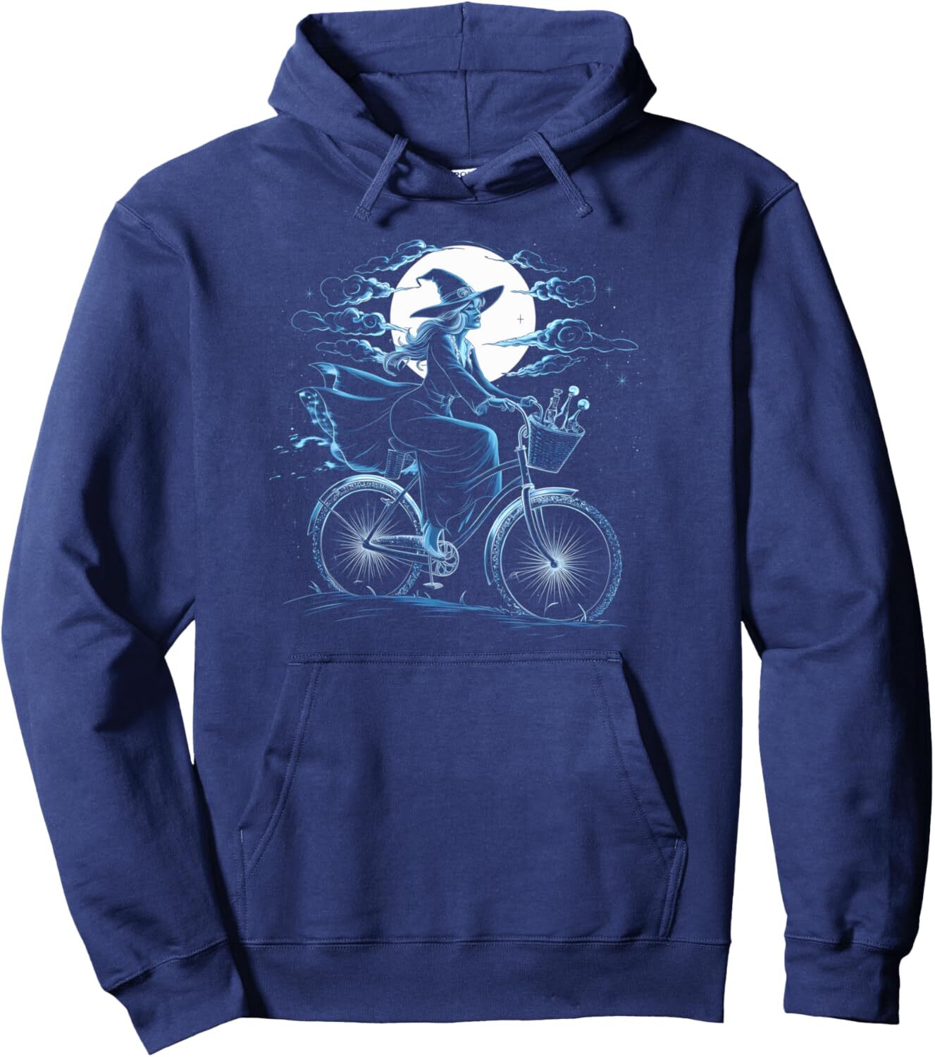 Hoodie for Mens Womens Witch Bicycle Halloween Costume Spooky Season Witchy Woman Pullover Hoodie Graphic Hoodies sweatshirt