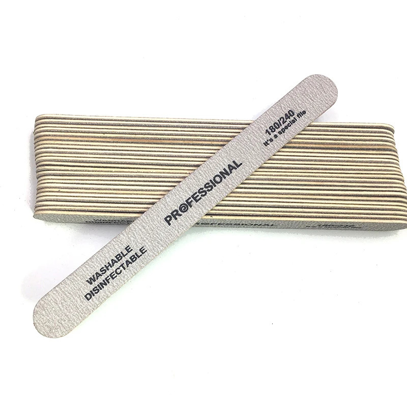 100/50Pcs Professional Wooden Nail File 100/180/240 Sanding Nails File Disposable Cuticle Remover Callus Nail Art Styling Tools 241115