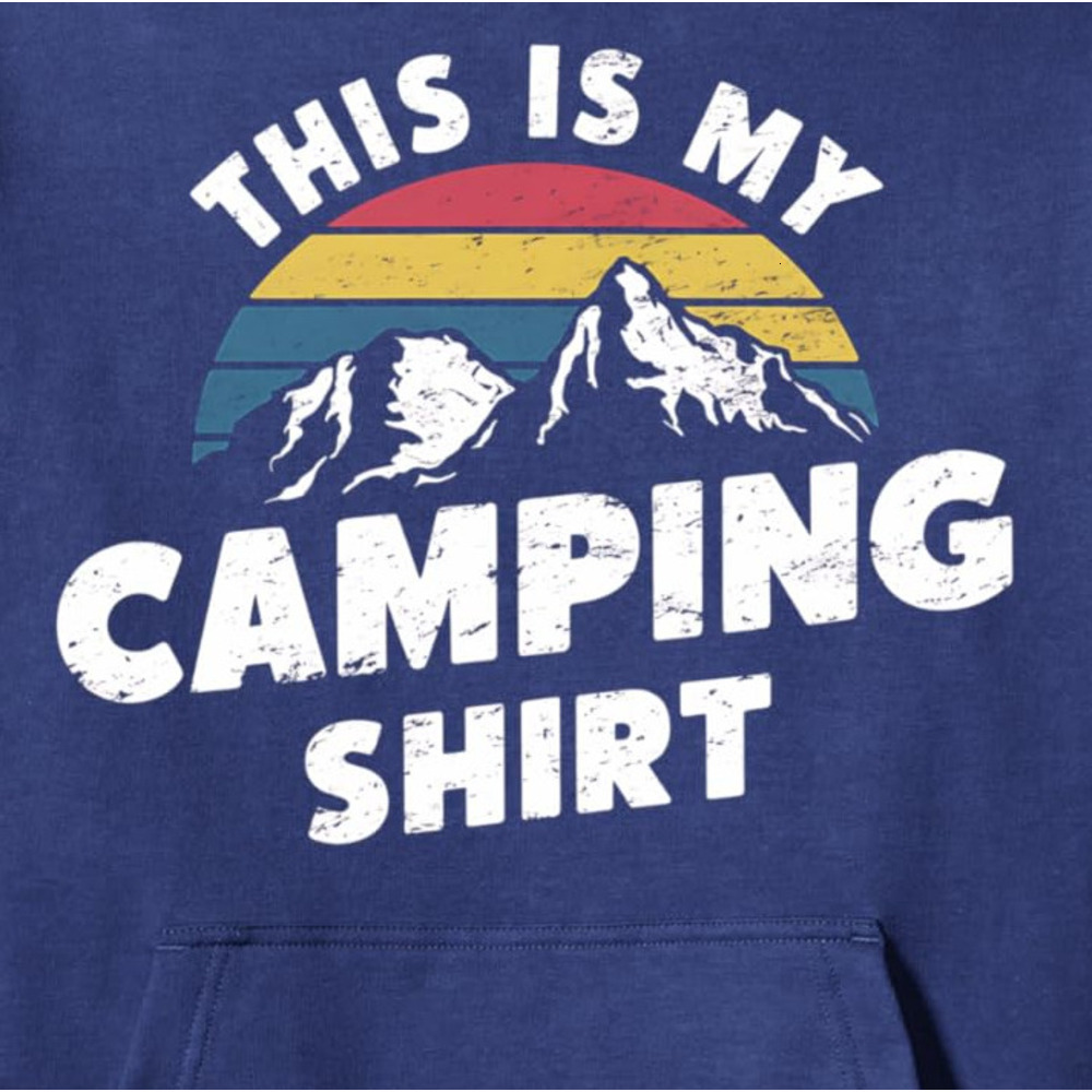 Hoodie for Mens Womens Camping Lover Mountain Is My Camping Sunset Retro Pullover Hoodie Graphic Hoodies sweatshirt cool
