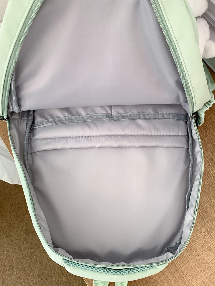 Casual Style Fashion Backpack Lightweight Large Capacity Nylon Bag With MultiPocket Design For Commuting 241115