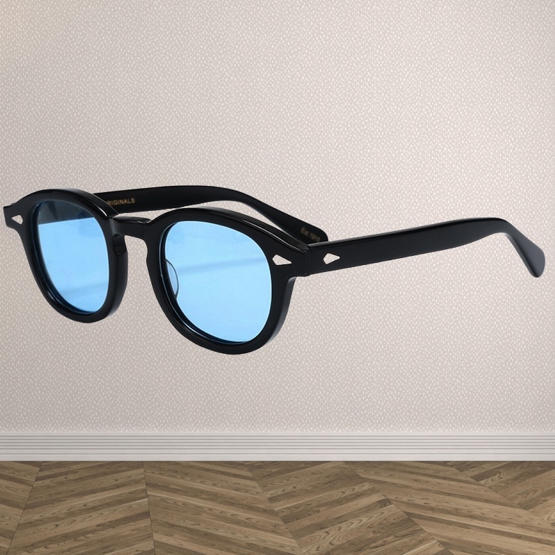 Johnny Depp Polarized Sunglasses Men Lemtosh 01 Sun Glasses Woman Luxury Brand Optical Clear Steampunk Round Vintage Handmade Acetate Frame Goggles IV