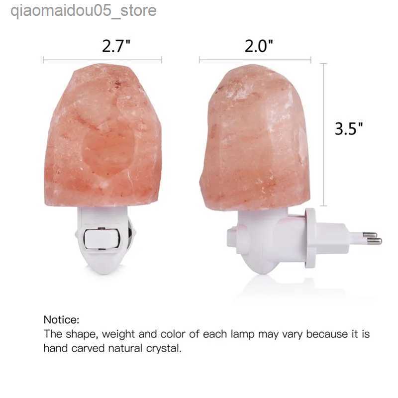 Lamps Shades The latest night light Himalayan salt lamp air purifier crystal salt rock bedside lamp childrens bedroom lamp Q240416
