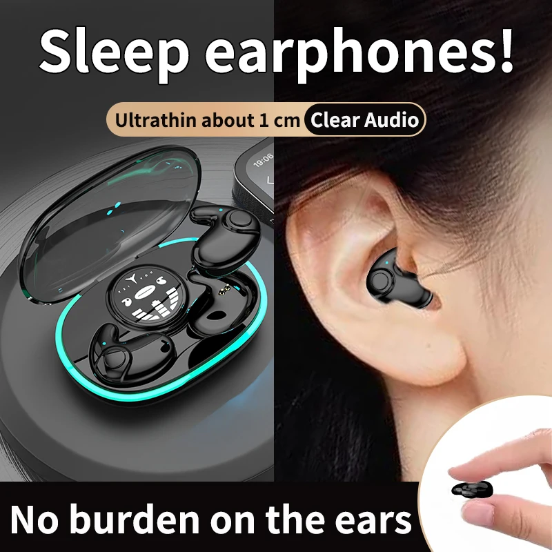 Invisible Sleep: Comfortable Sleep Headphones, Noise Blocking Ear Plugs for Side Sleepers, Hidden Earbuds with 6H Playback