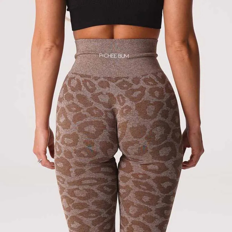 Pchee Bum camouflage seamless exercise leg and hip lifting yoga pants womens stretching fitness set sportswear gym Fuchsia nylon 241115