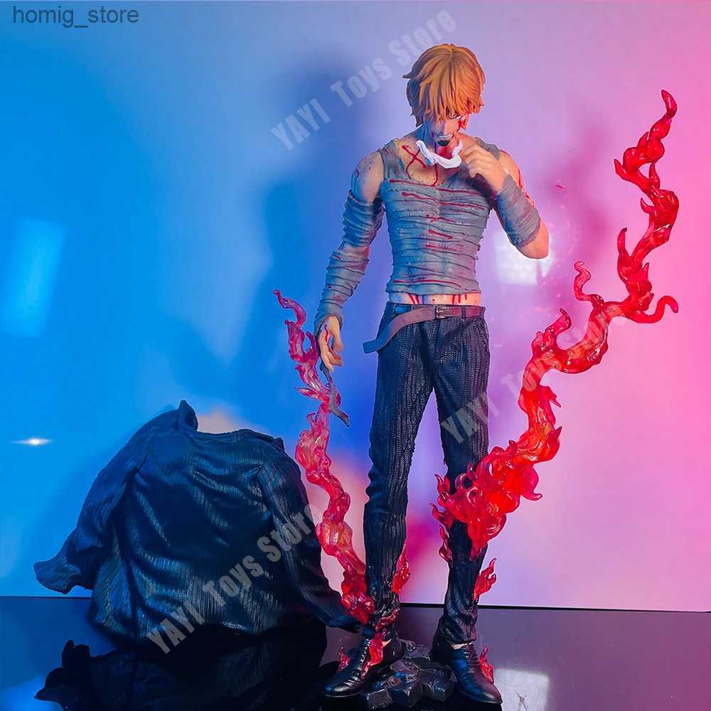 Action Toy Figures New 28cm One Piece Sanji Anime Figure Model Action FigurePVC GK Roronoa Collection Ornament Collecting Toys for Gift Y250221R38M