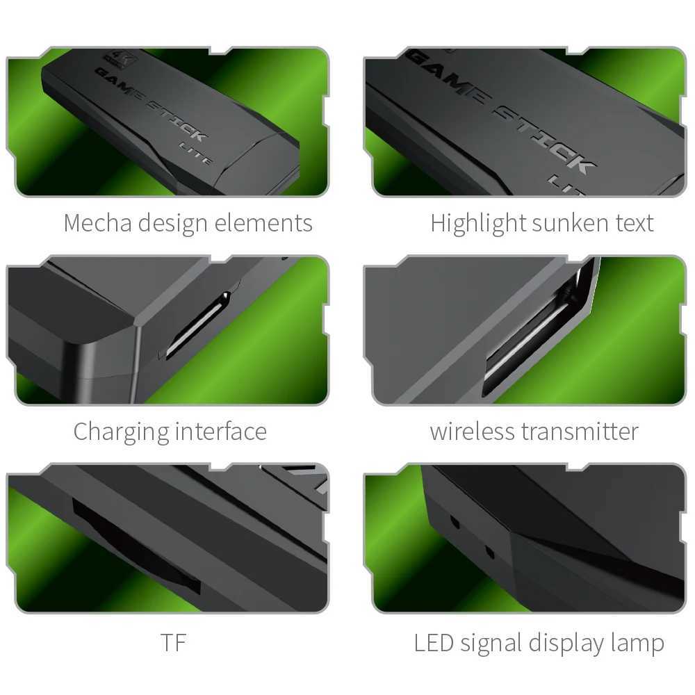 Video game console 64G with built-in 20000 retro handheld game consoles wireless controllers childrens game players Christmas gifts Y241115