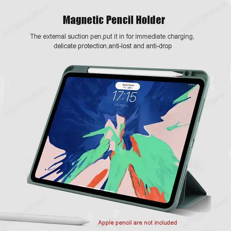 High Quality Suitable for iPad Pro 11 12.9 2021 iPad Air 11 13 2024 Air 4 5 20 Cases 10 10.9-inch pencil holder cover magnet Funda Coque Capa O241115