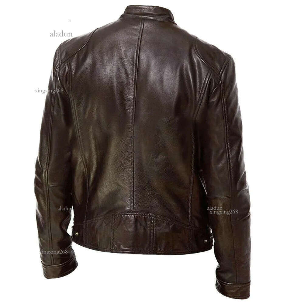 Mens Vests Fashion Leather Jacket Slim Fit Stand Collar PU Male Antiwind Motorcycle Lapel Diagonal Zipper s Men 5XL 221130