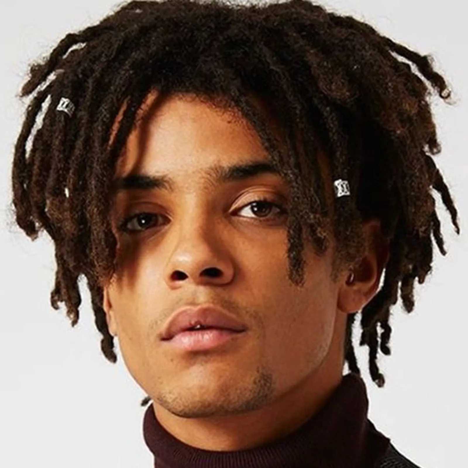 Black Crochet Braided Hair Hip Hop MenS African Hair Fiber Curly Hair Piece Mens Wig Male Dirty Braid Set Head Style Short WigXJ241116