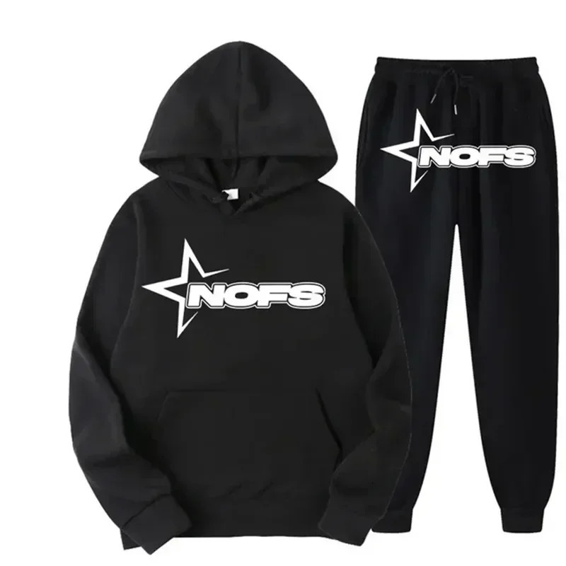 Men And Women Sets Hoodie Pants 2pieces Harajuku Hip Hop Fashion Punk Rock Gothic Sweatpants Suits Streetwear 241115