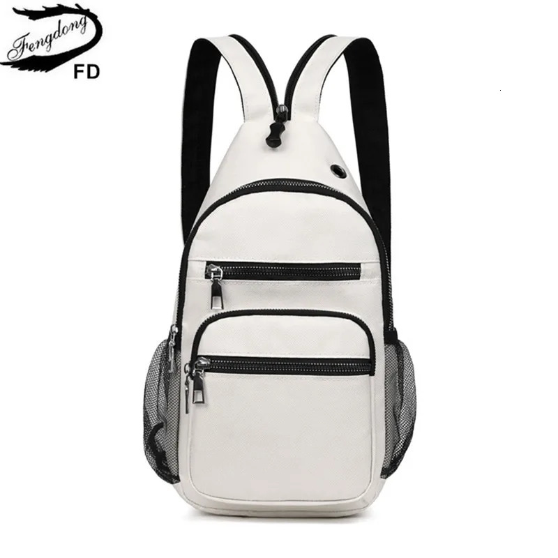 Fengdong women small backpack chest bag sling messenger bags female sports bag mini travel bagpack crossbody bag girl back pack 241115