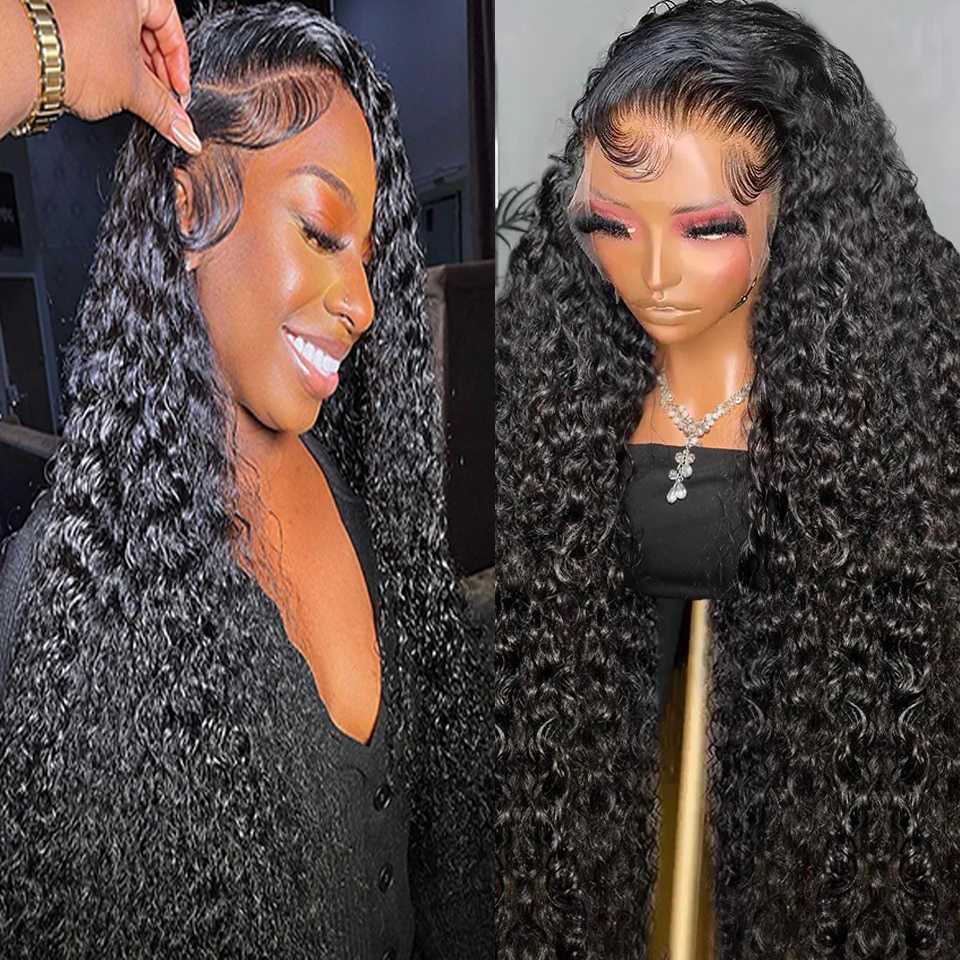 Ready Go Glueless Wigs Human Hair Pre Cut/Plucked /Bleached 5x6 13x4 13x6 Deep /Water Curly wave Lace Front Human Hair Wig