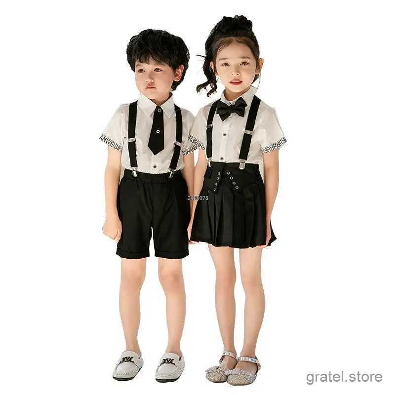 Suits Kids Beautiful Photograph Dress Boys Girls England Style Childrens Day Suit Teen Graduation Ceremony School Uniforms Costume