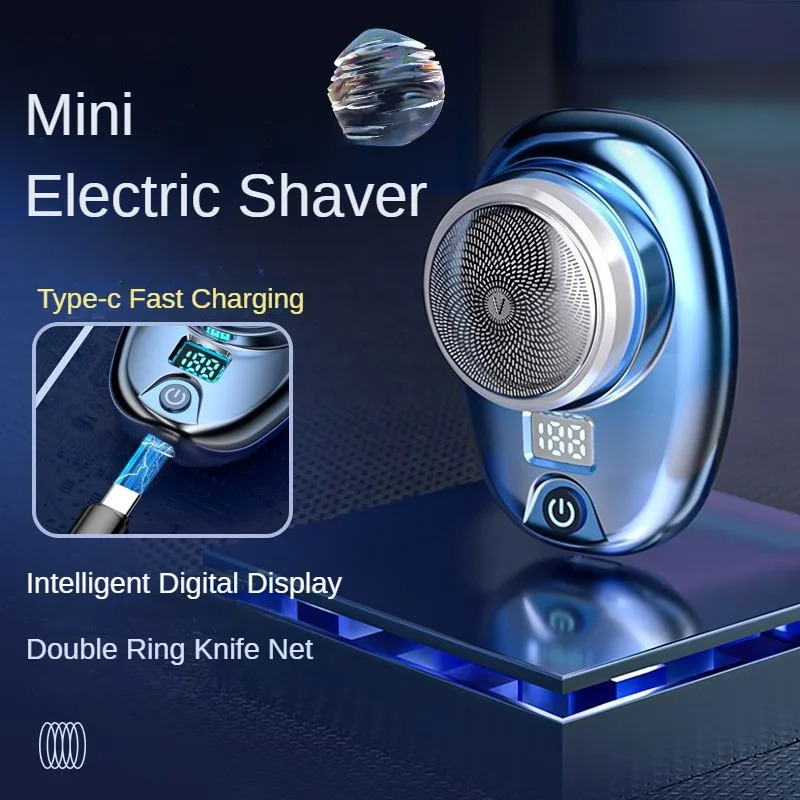 Mini Electric Travel Shaver For Men Pocket Size Washable Rechargeable Portable Painless Cordless Trimmer Knive Face Beard Razor 241115