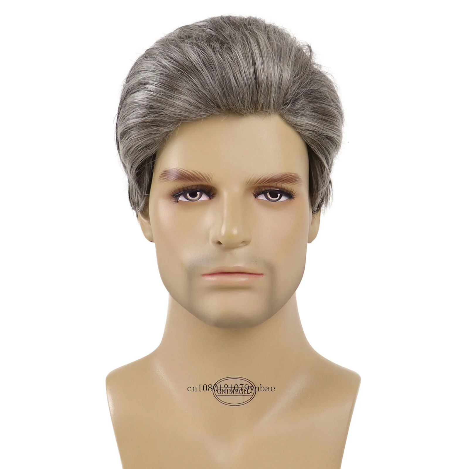 Short Wigs for Older Men Synthetic Grey Color Wig Toupees Natural Curly Wigs Daily Use Male Cosplay Costume Wig Hair Replacement 241115