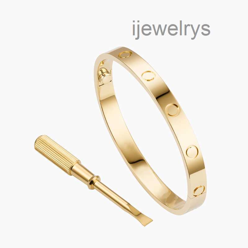 High Edition Love Cuff Screw Bracelets Bangles for Women Men Gold Silver RoseGold Color 316L Titanium Steel Jewelry With Key ScrewDriver 15cm to 22cm