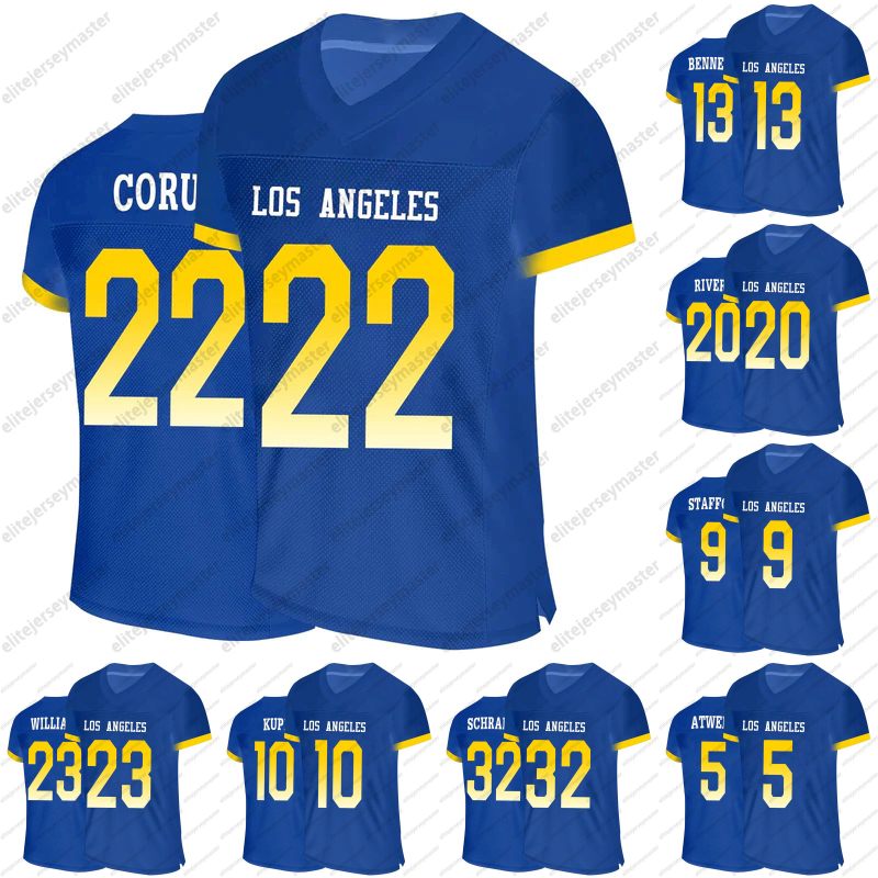 Cities Football Jerseys 13 Bennett 11 Garoppolo 9 Stafford 20 Rivers 32 Schrader 5 Atwell 10 Kupp 17 Nacua 88 Whittington 87 Custom Any Number Name Fo