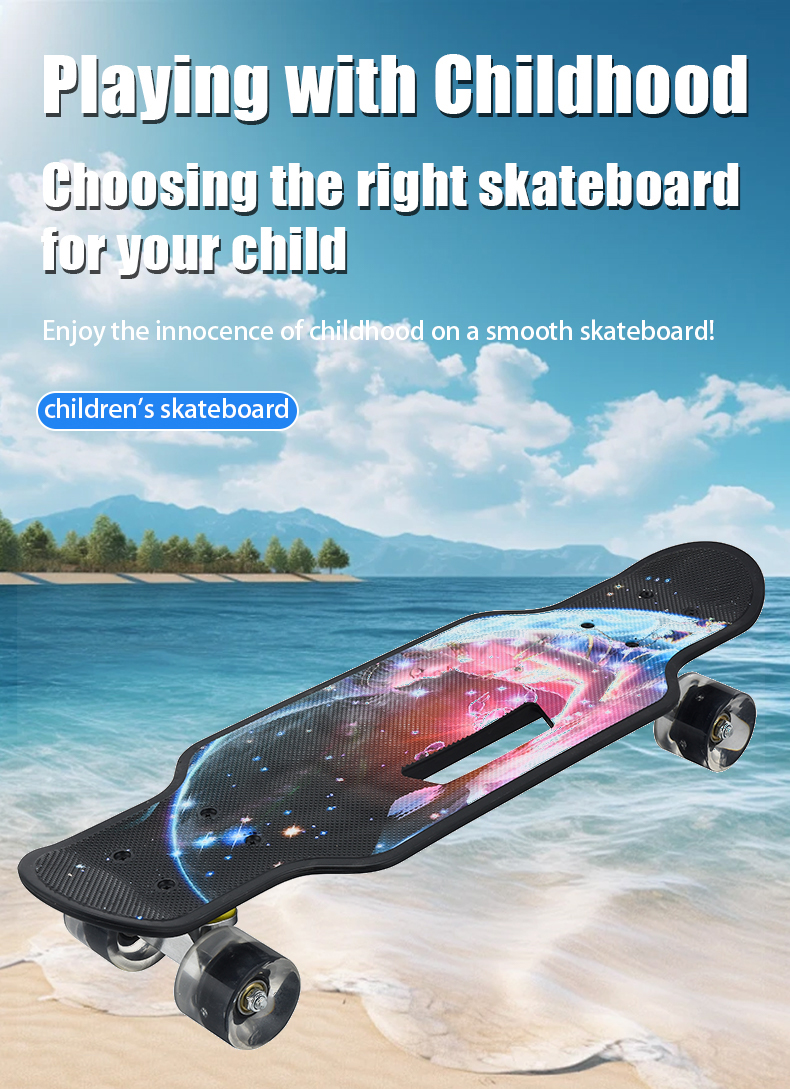 Skateboard fishboard PP board aluminium alloy bracket flash PU wheel big wheel with handle stable wear-resistant high speed long highway plate