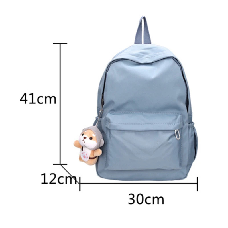 High Quality Waterproof Nylon Women Backpack Female Travel Bag Backpacks Schoolbag for Teenage Girls Solid Color Bookbag 241115