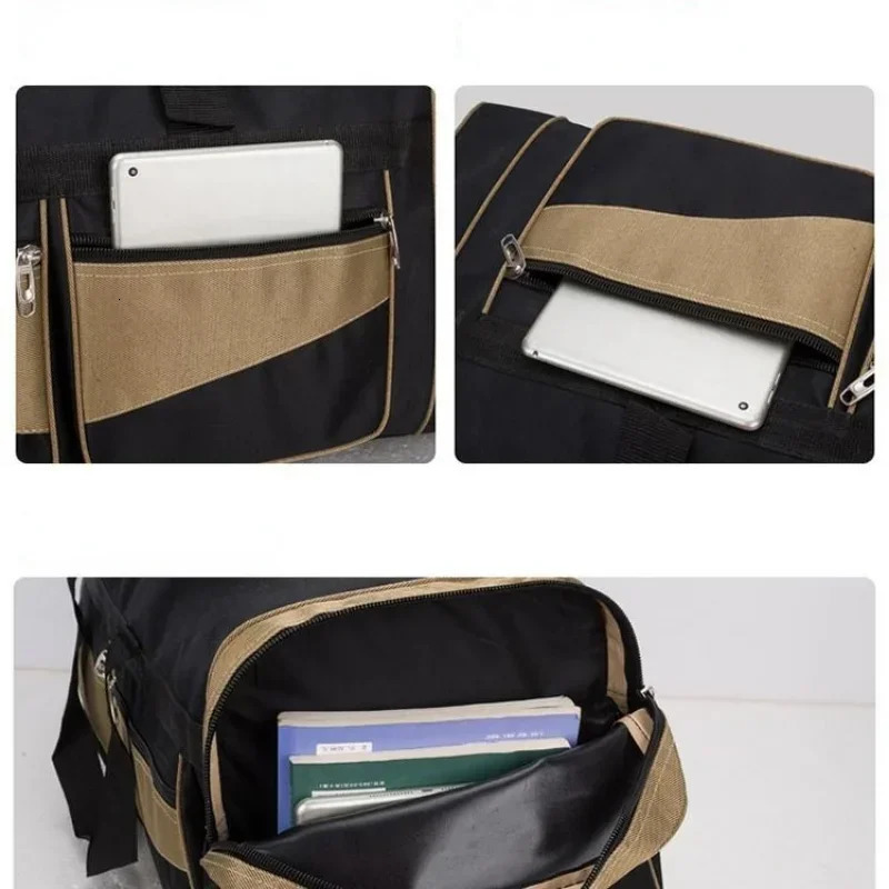 Large capacity mens travel bag waterproof large luggage bag suitable for womens Oxford weekend travel handbag packaging storage bag 241115