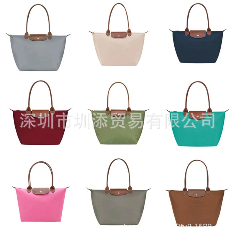 Designer Longxiang Tote Dumpling French Embroidery Classic Large Capacity Mommy Fashion Commuter Practical Shoulder Bun