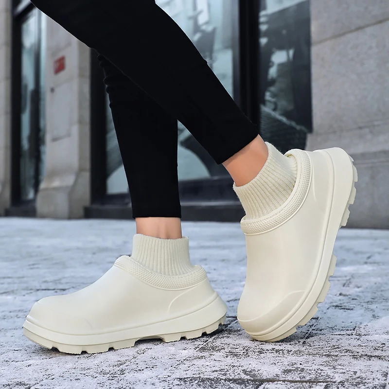 Mens Nonslip Chef Shoes Work Shoes Car Wash Shoes Rain Shoes Fashion Wearresistant Nonslip Heightened Water Shoes 3545 241115