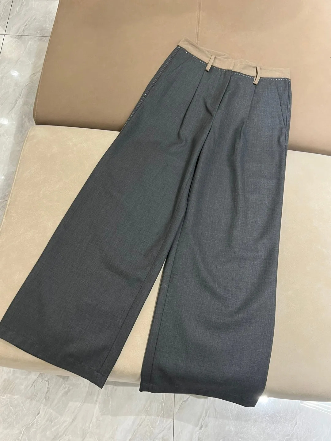 Autumn Womens Woolen Pants Set JacketVestSkirtWide Leg 4piece 241115