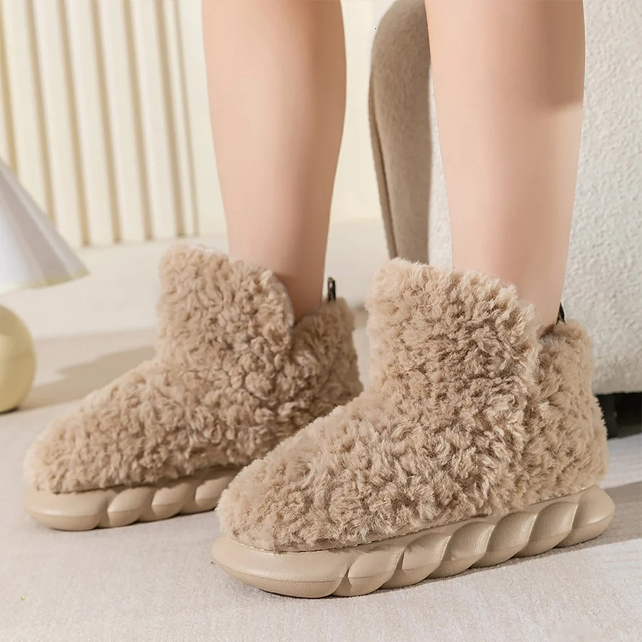 womens indoor slippers EVA memory foam cozy soft lightweight girls short boots warm winter fuzzy slippers 241115