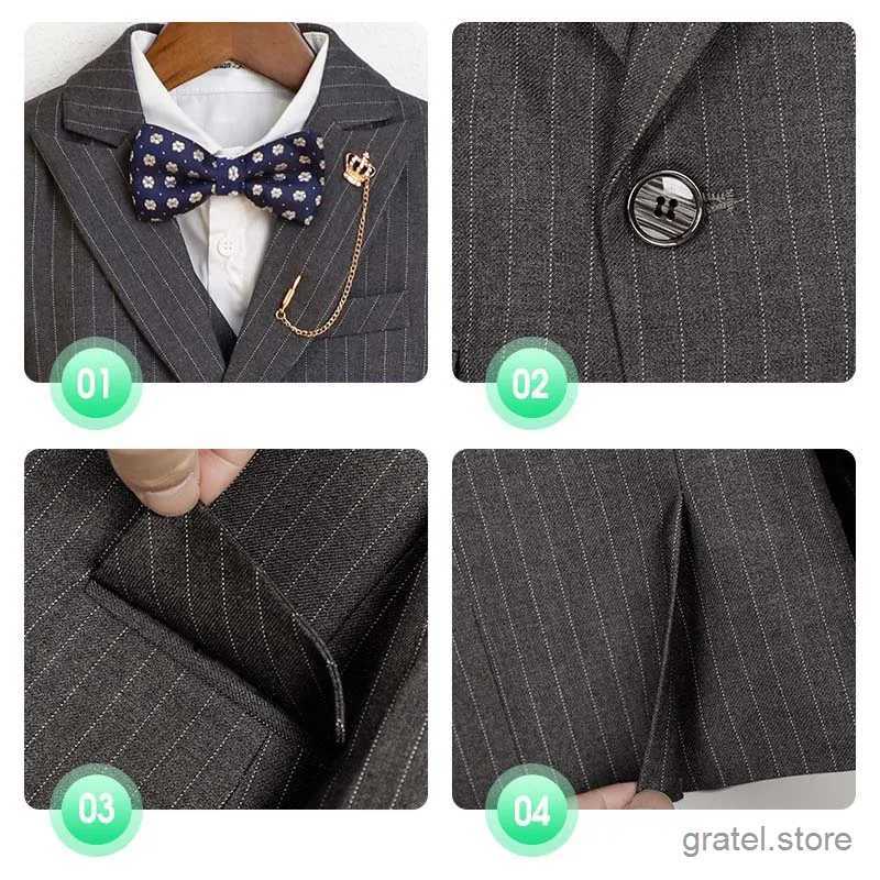 Suits Flower Boy Host Performance Dance Show Costume Children Formal Piano Party Dress School Kids Graduation Ceremony Photograph Suit
