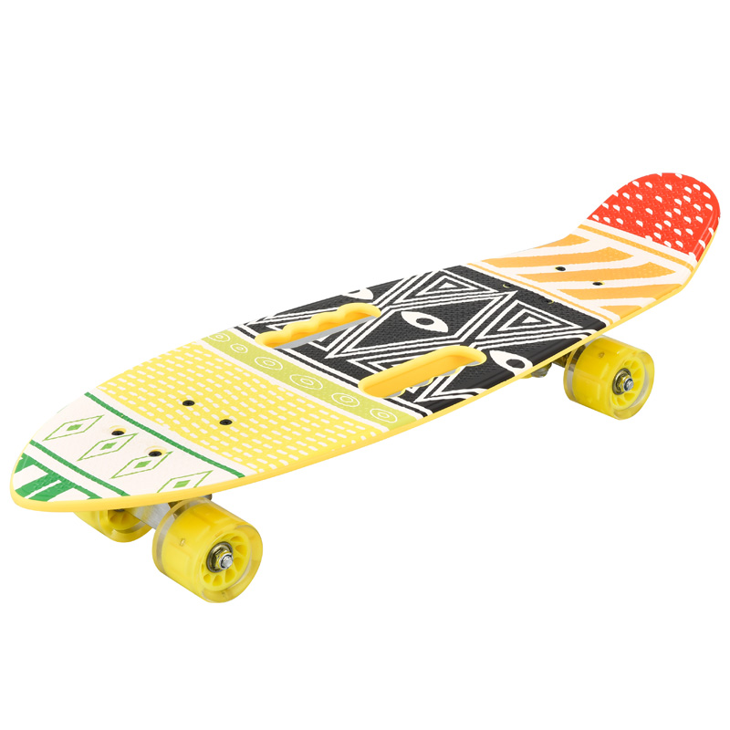 Skateboard fishboard PP board aluminium alloy bracket flash PU wheel big wheel with carry handle stable wear-resistant wholesalers