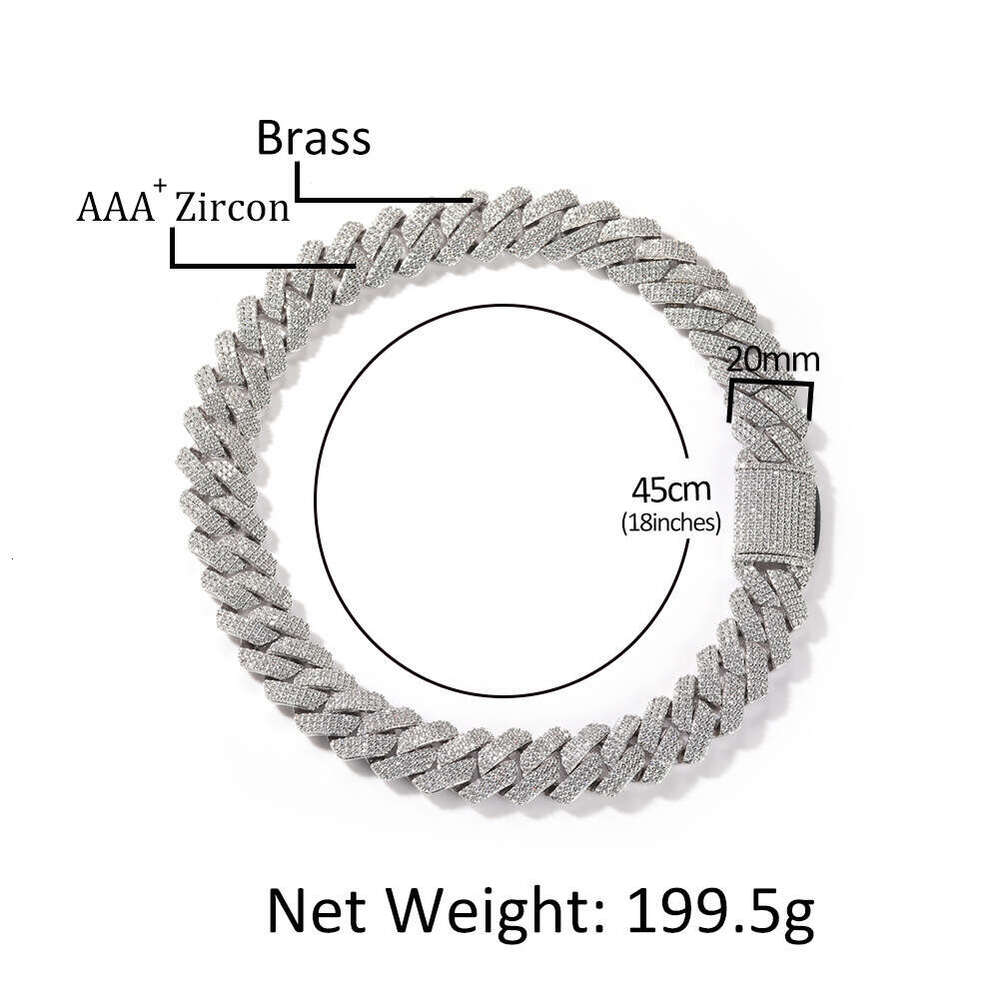 designer jewelry link chain Iced Out Pass Dia Tester Sterling Sier Necklace Vvs moissanite cuban necklace personalize