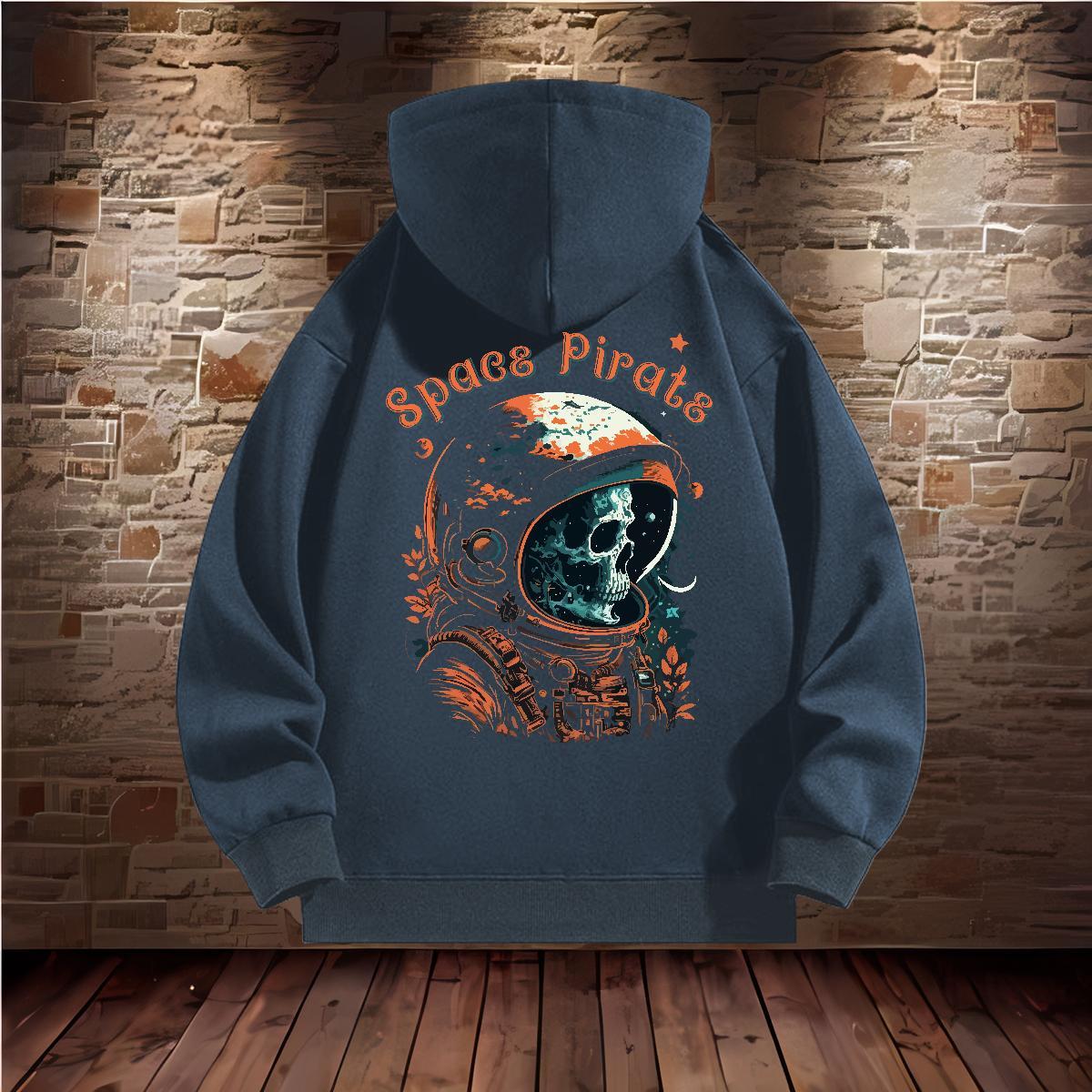 DIY Men Hoodie Hooded Collar Warm Hoodie Pullover Plus Size Cartoon Clothes Autumn Winter Warm Fleece