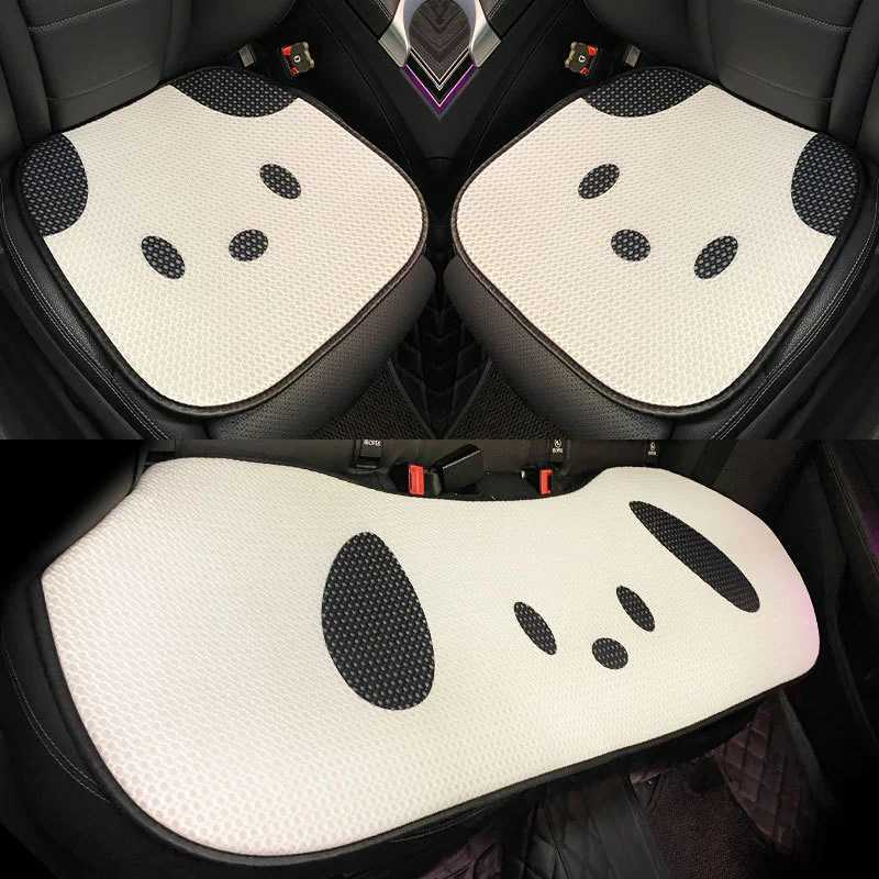 Dog Car Seat Covers Car Cushion Cute Black and White Dog Car Headrest Cartoon Creative Plush Comfortable Waist Support Car Creative Headrest z241115