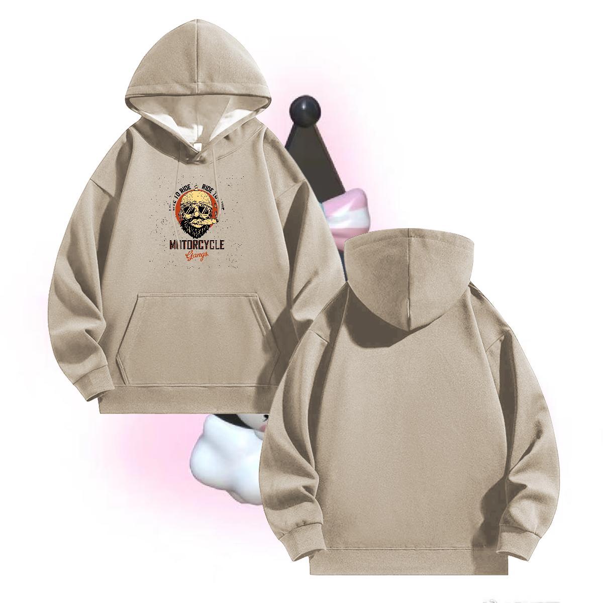 DIY Customized Hoodie Hooded Collar Breathable Free Shipping Women Hoodie Skull Tops Hoody Velvet Thick Outdoor