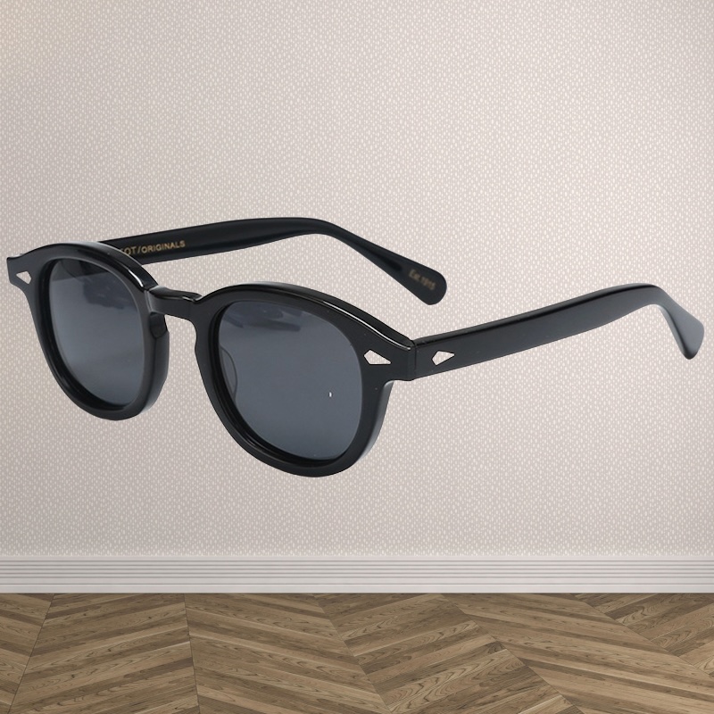 Johnny Depp Polarized Sunglasses Men Lemtosh 01 Sun Glasses Woman Luxury Brand Optical Clear Steampunk Round Vintage Handmade Acetate Frame Goggles IV