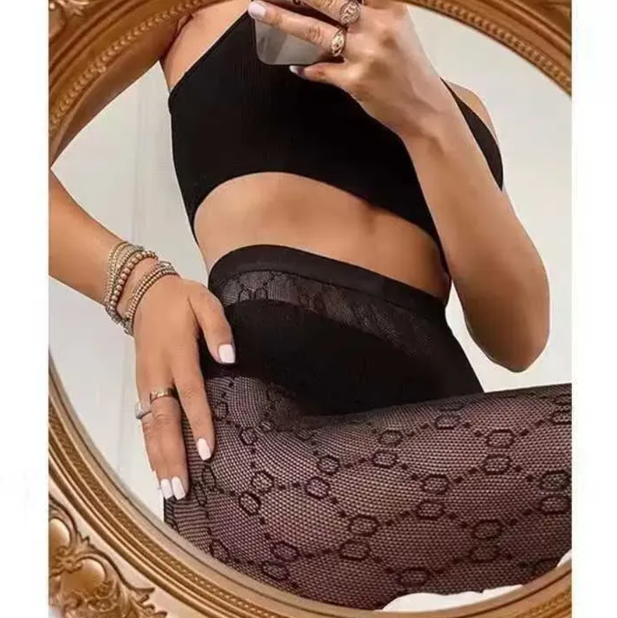 Designers Socks For Women Sexy letter Stockings Fashion Luxurys Breathable High quality Leg Tights Womens Sexy Lace Stocking Hollow out