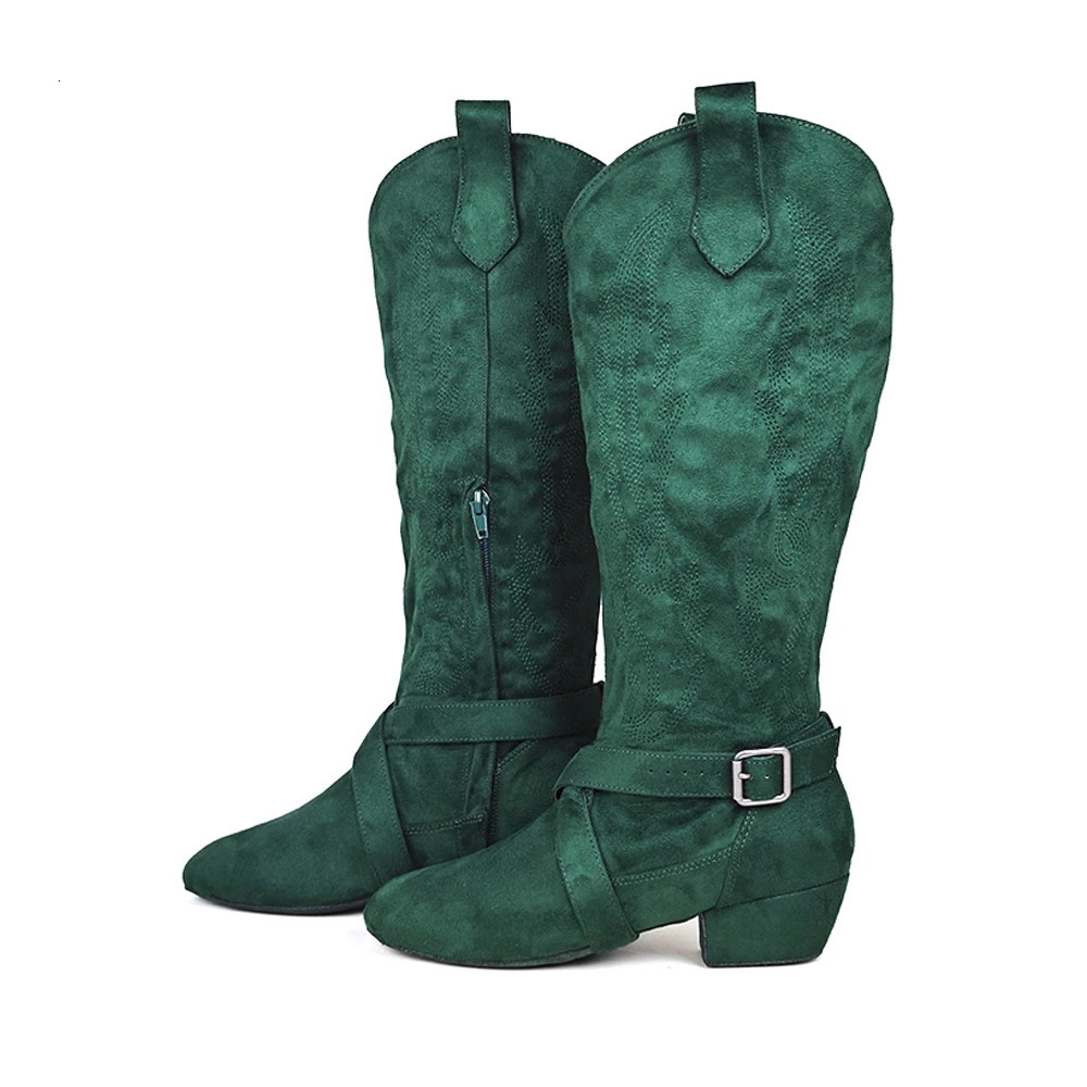 Prescott Suede Sole Western Style Line Dancing West Swing Boots 241115