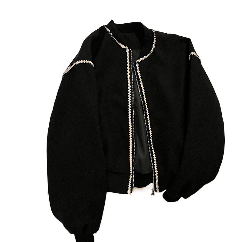 Women's Jackets Autumn Women's Fashion Baseball Jacket Short Baseball Style Coat Loose Top D121 231027