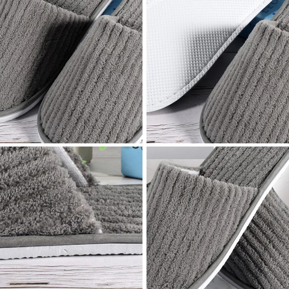 3 PairsSet Closed Toe Nonslip el Slippers High Quality Disposable el Bathroom Slippers Indoor Guest Travel Slippers 241115