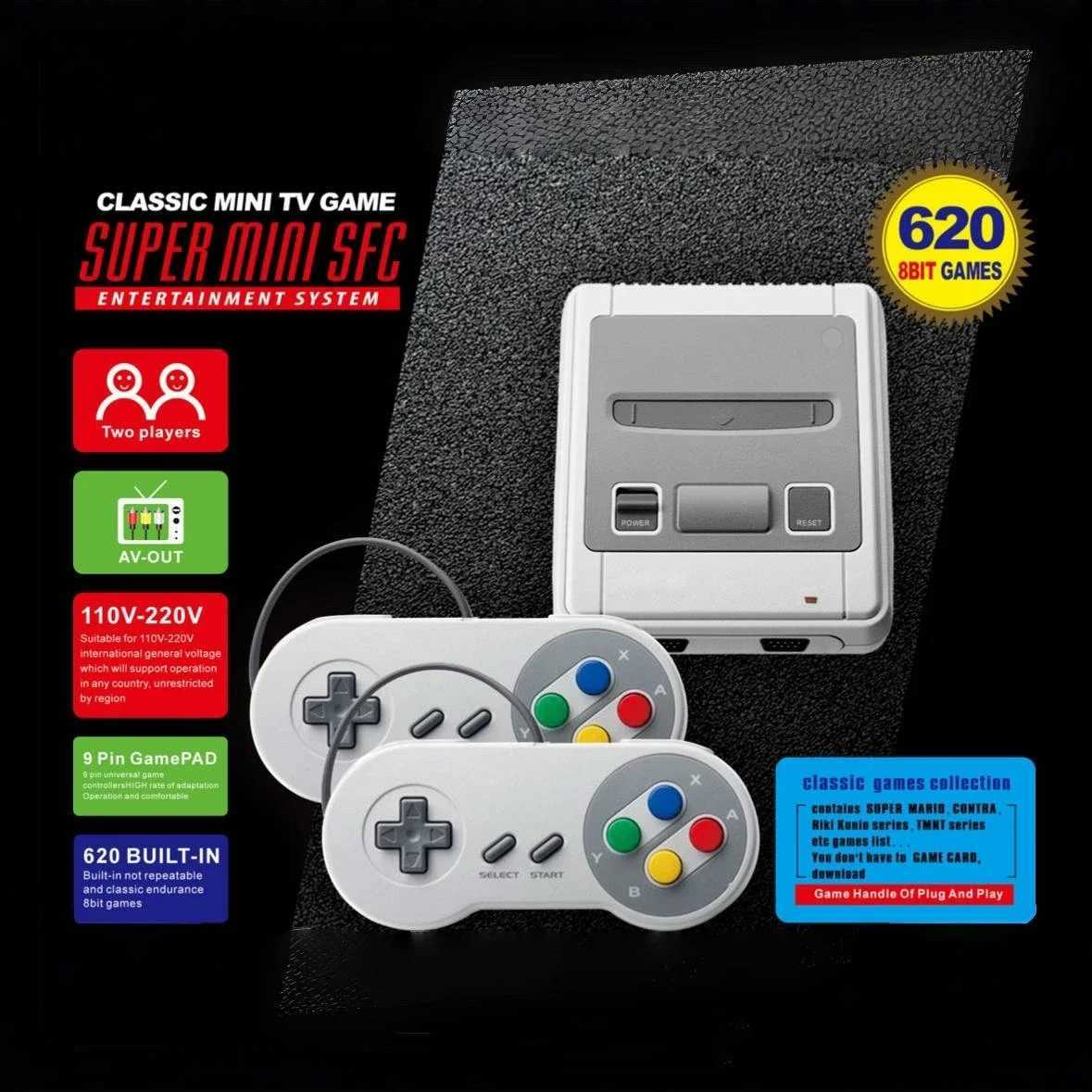 SFC620 Mini TV Game Console Retro Classic Handheld Game Player Built in 620 Game Video Game Console Y241115