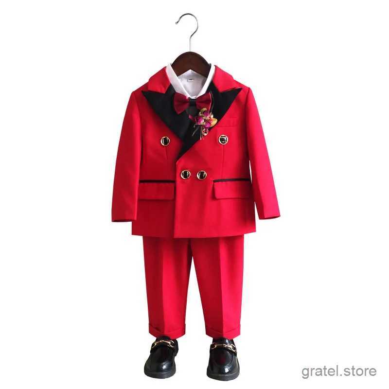 Suits Baby Boys Suit Costume For Children Boy Suit For Wedding Jacket Pants Tie 3Pcs Photograph Suit Kids 1 Year Birthday Blazer Dress